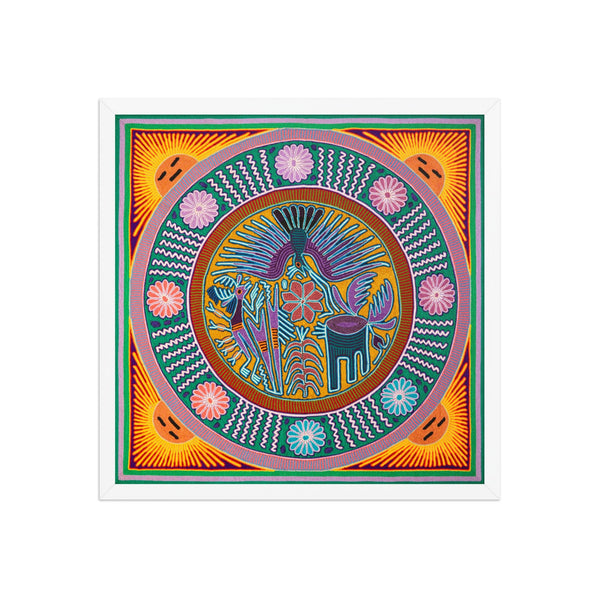 Huichol Yarn Painting Print • L - 157 - Huichol Arts