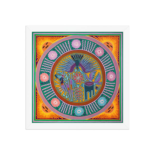 Huichol Yarn Painting Print • L - 157 - Huichol Arts