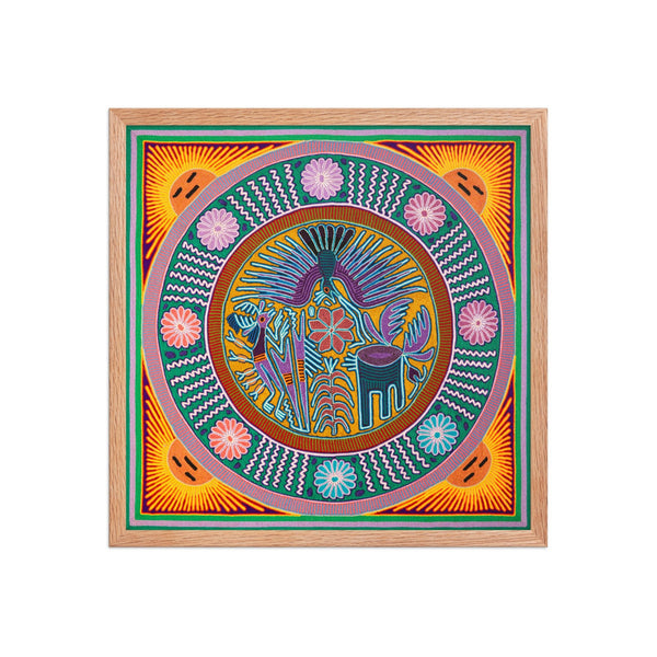 Huichol Yarn Painting Print • L - 157 - Huichol Arts