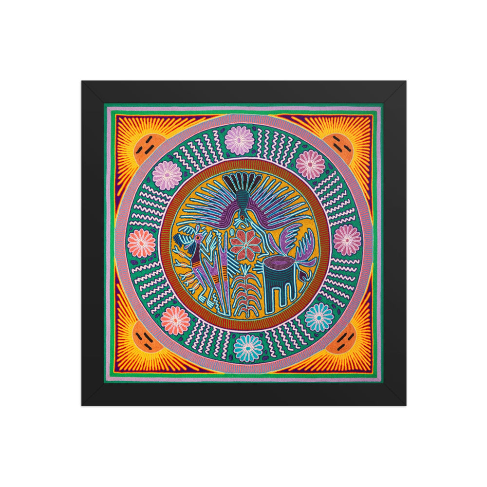 Huichol Yarn Painting Print • L - 157 - Huichol Arts