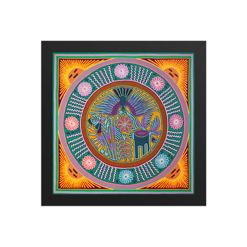 Huichol Yarn Painting Print • L - 157 - Huichol Arts