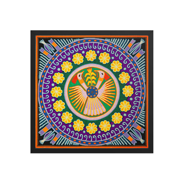 Huichol Yarn Painting Print • L - 158 - Huichol Arts