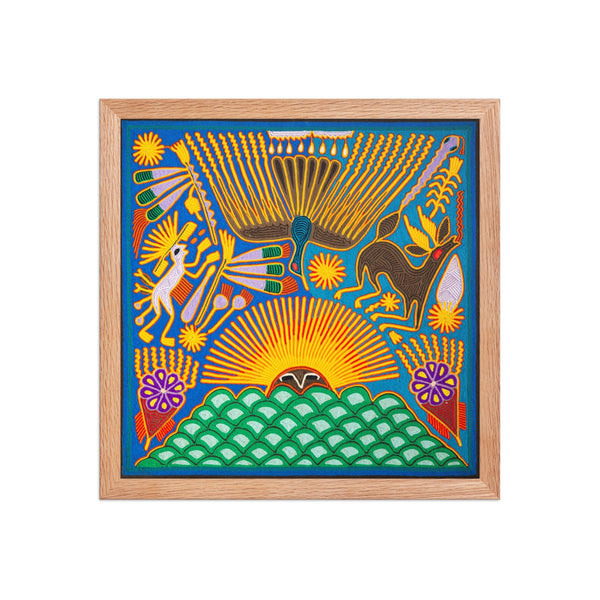 Huichol Yarn Painting Print • L - 159 - Huichol Arts