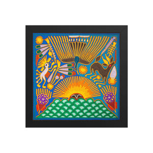 Huichol Yarn Painting Print • L - 159 - Huichol Arts