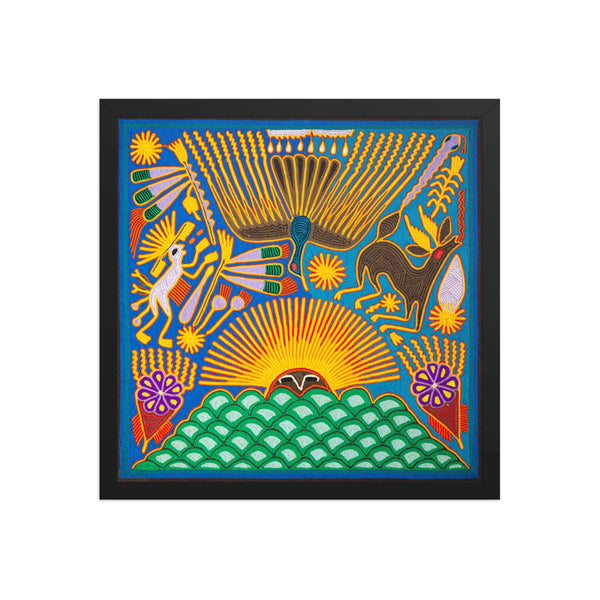 Huichol Yarn Painting Print • L - 159 - Huichol Arts
