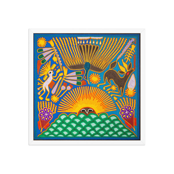 Huichol Yarn Painting Print • L - 159 - Huichol Arts