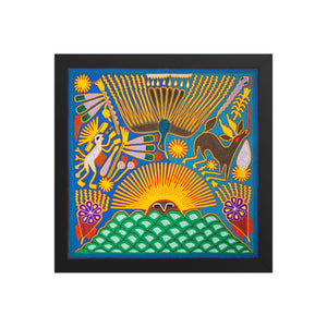 Huichol Yarn Painting Print • L - 159 - Huichol Arts