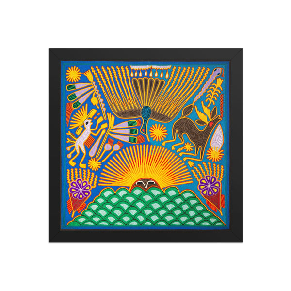 Huichol Yarn Painting Print • L - 159 - Huichol Arts
