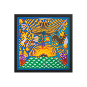 Huichol Yarn Painting Print • L - 159 - Huichol Arts