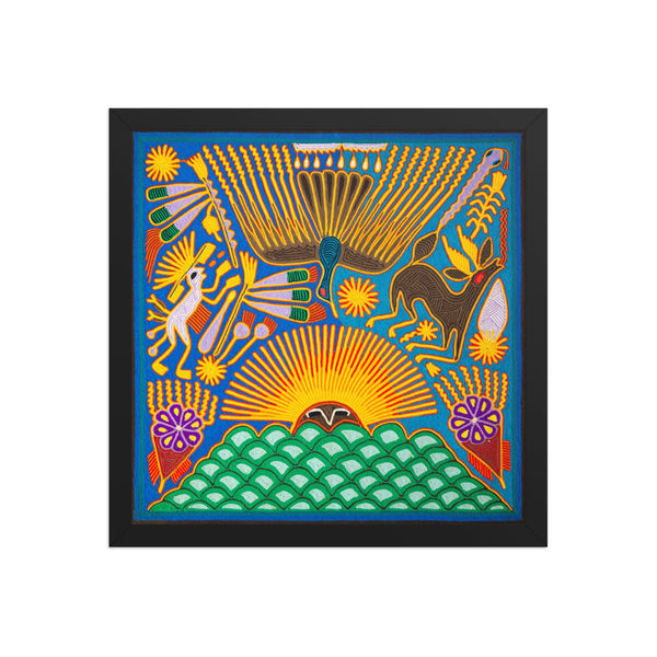 Huichol Yarn Painting Print • L - 159 - Huichol Arts
