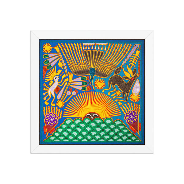 Huichol Yarn Painting Print • L - 159 - Huichol Arts