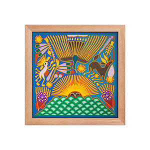 Huichol Yarn Painting Print • L - 159 - Huichol Arts