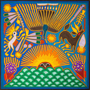 Huichol Yarn Painting Print • L - 159 - Huichol Arts