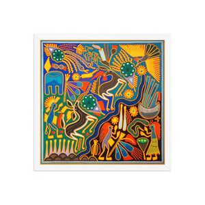 Huichol Yarn Painting Print • L - 160 - Huichol Arts