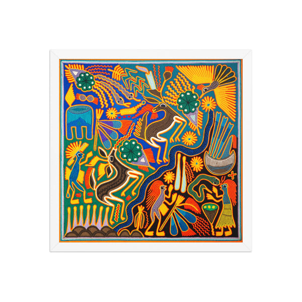 Huichol Yarn Painting Print • L - 160 - Huichol Arts