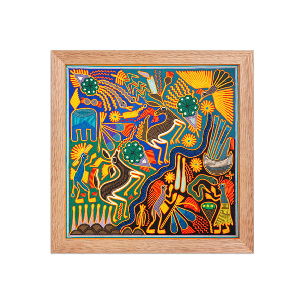 Huichol Yarn Painting Print • L - 160 - Huichol Arts