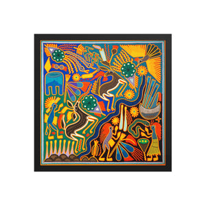Huichol Yarn Painting Print • L - 160 - Huichol Arts