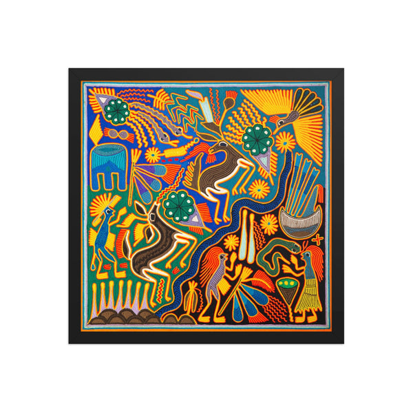 Huichol Yarn Painting Print • L - 160 - Huichol Arts