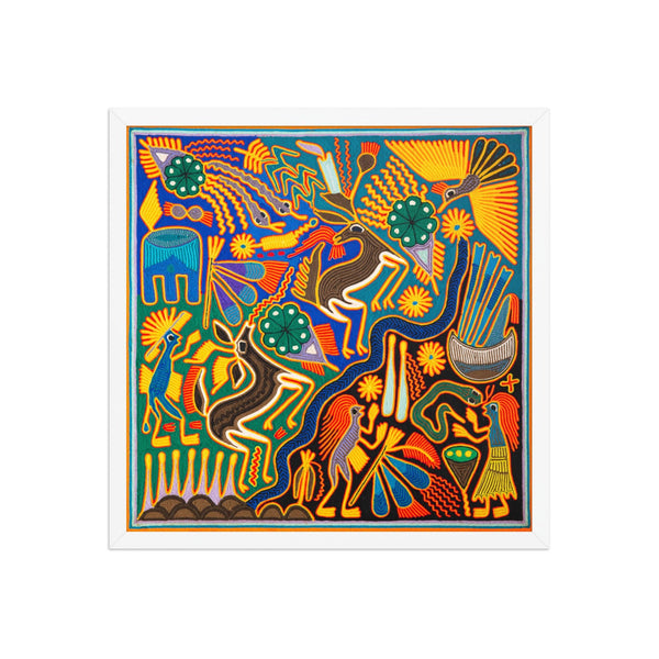Huichol Yarn Painting Print • L - 160 - Huichol Arts