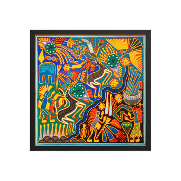Huichol Yarn Painting Print • L - 160 - Huichol Arts
