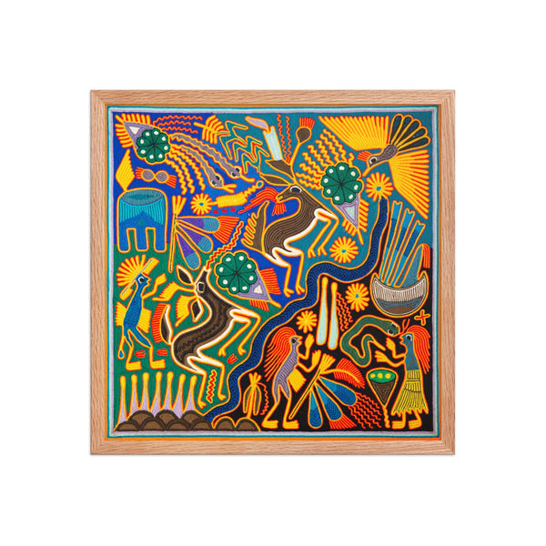 Huichol Yarn Painting Print • L - 160 - Huichol Arts