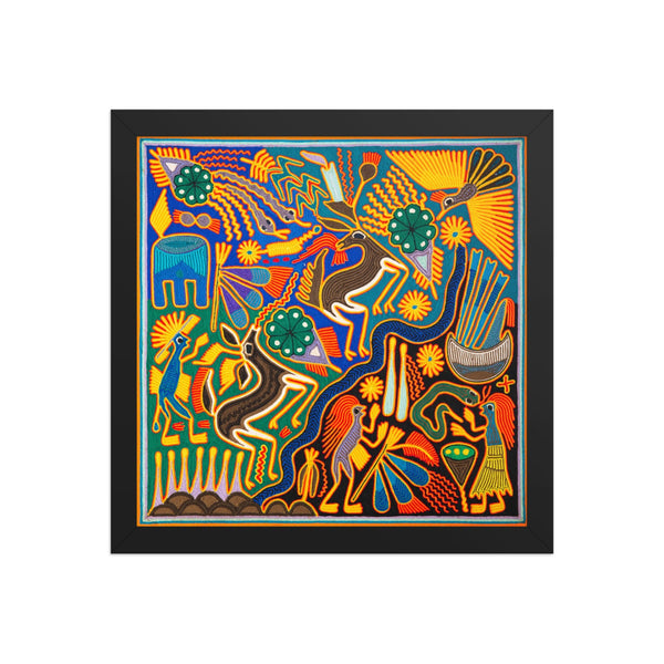 Huichol Yarn Painting Print • L - 160 - Huichol Arts