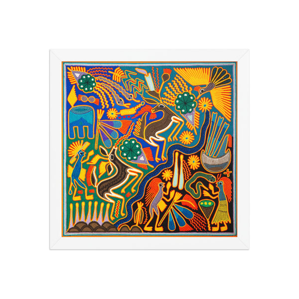 Huichol Yarn Painting Print • L - 160 - Huichol Arts