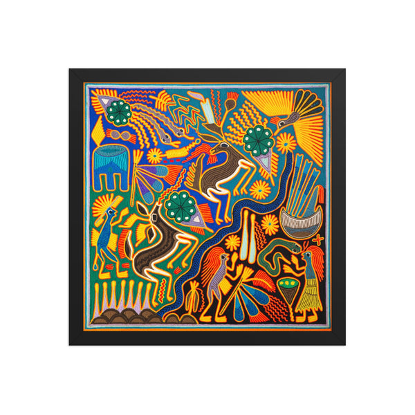 Huichol Yarn Painting Print • L - 160 - Huichol Arts