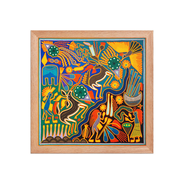 Huichol Yarn Painting Print • L - 160 - Huichol Arts