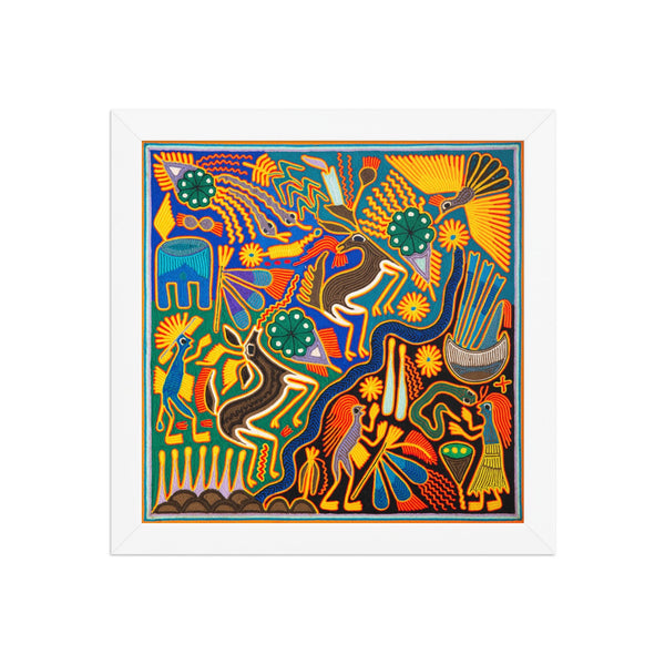 Huichol Yarn Painting Print • L - 160 - Huichol Arts