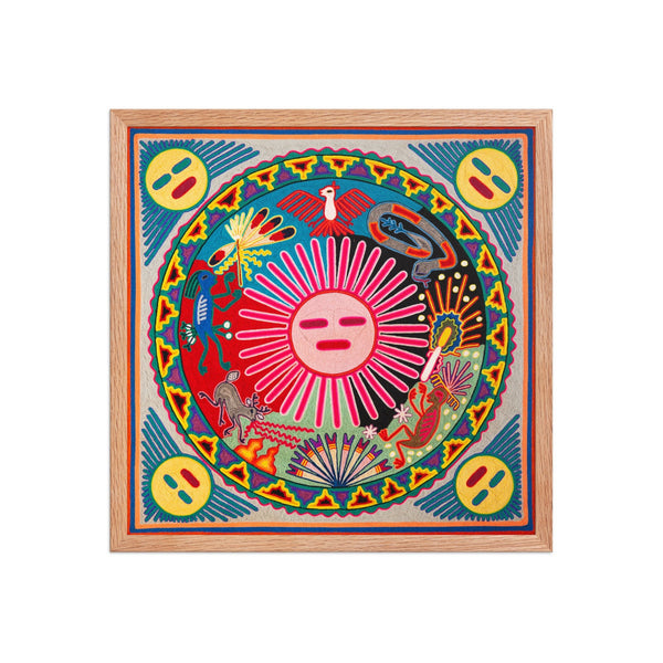 Huichol Yarn Painting Print • L - 162 - Huichol Arts