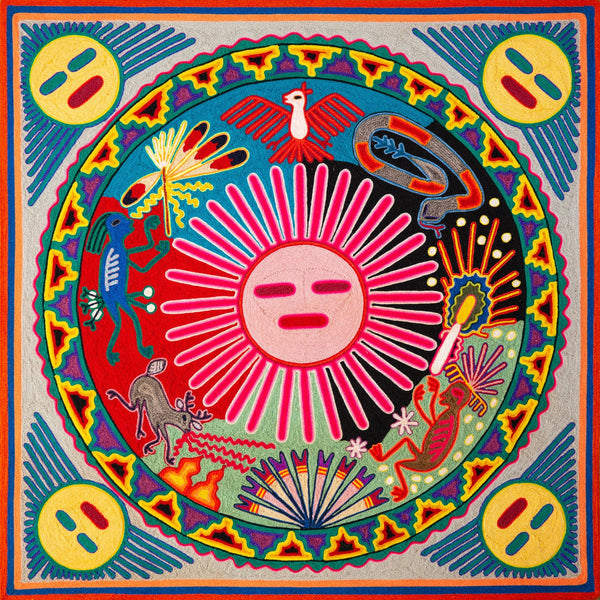 Huichol Yarn Painting Print • L - 162 - Huichol Arts