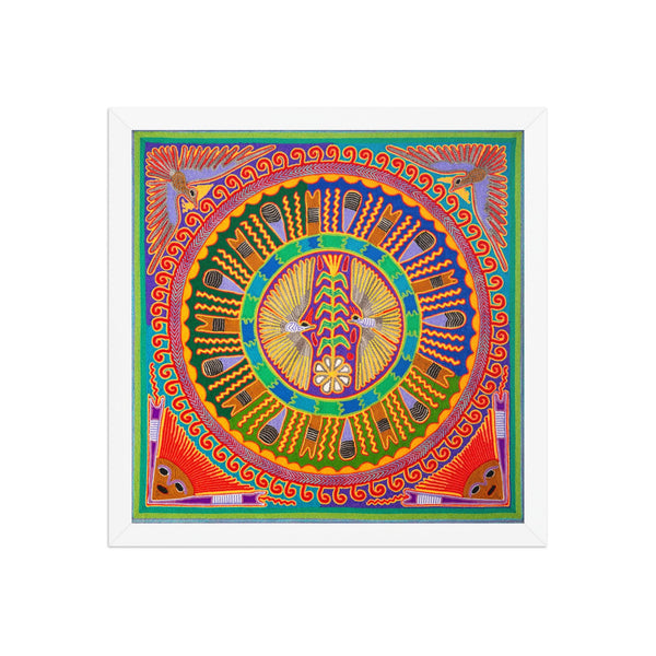 Huichol Yarn Painting Print • L - 163 - Huichol Arts