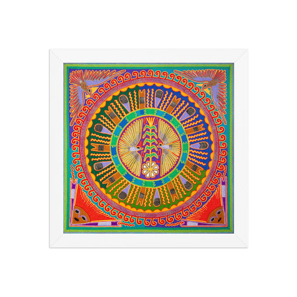 Huichol Yarn Painting Print • L - 163 - Huichol Arts
