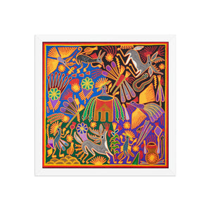 Huichol Yarn Painting Print • L - 164 - Huichol Arts