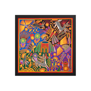 Huichol Yarn Painting Print • L - 164 - Huichol Arts
