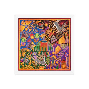 Huichol Yarn Painting Print • L - 164 - Huichol Arts