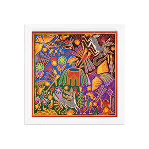Huichol Yarn Painting Print • L - 164 - Huichol Arts
