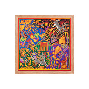 Huichol Yarn Painting Print • L - 164 - Huichol Arts