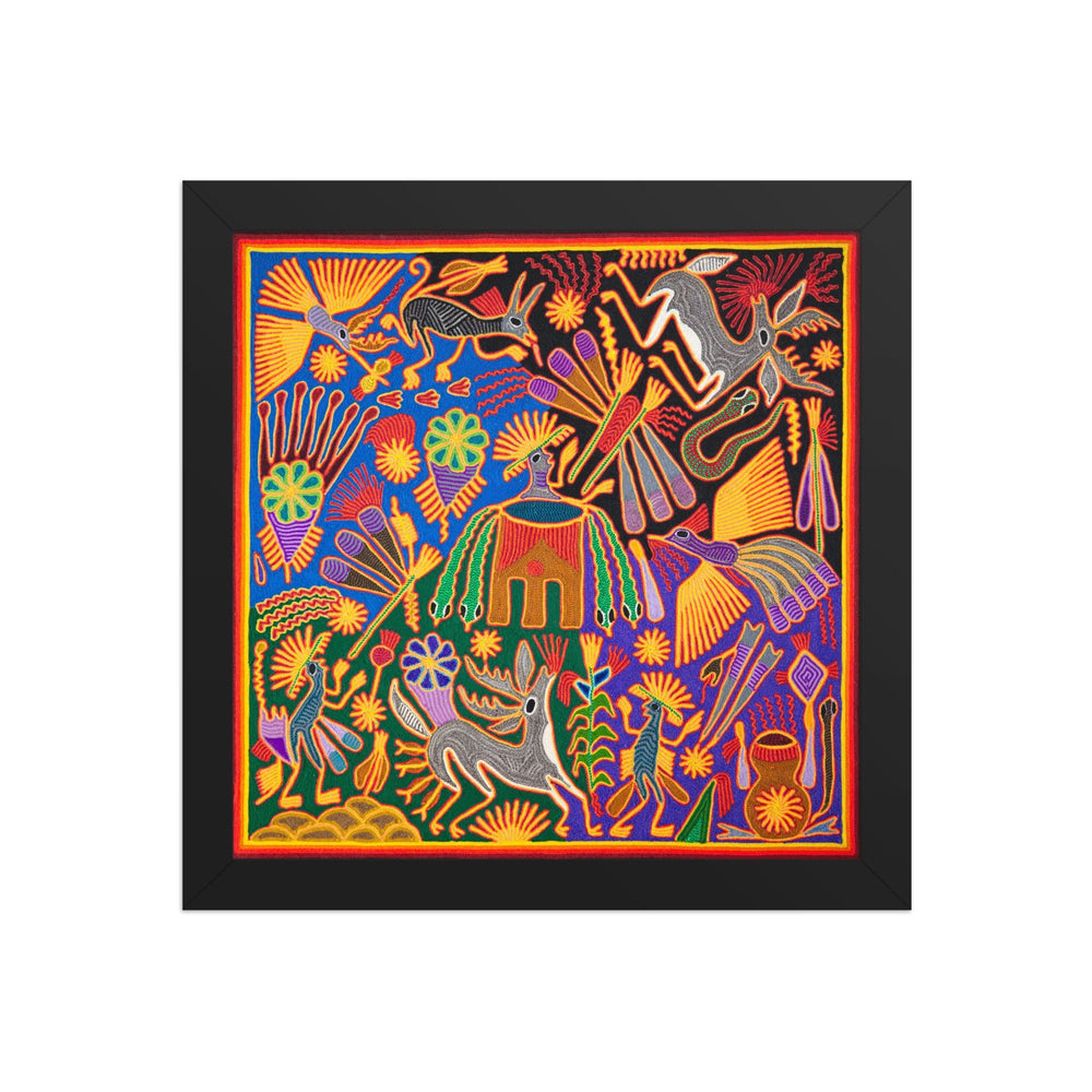 Huichol Yarn Painting Print • L - 164 - Huichol Arts