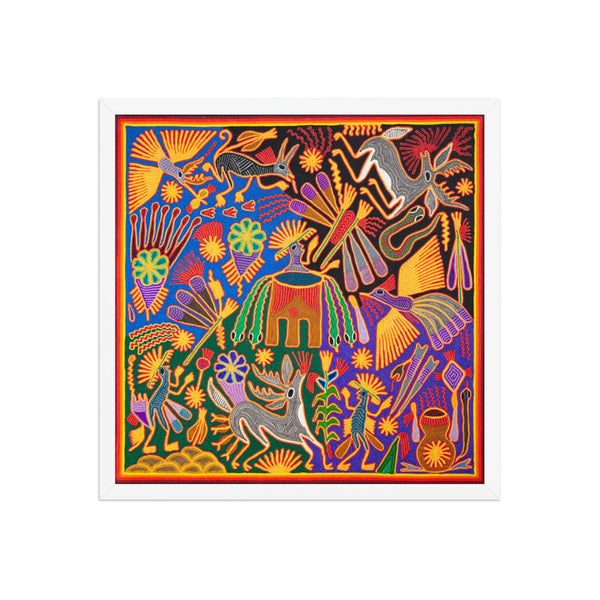 Huichol Yarn Painting Print • L - 164 - Huichol Arts