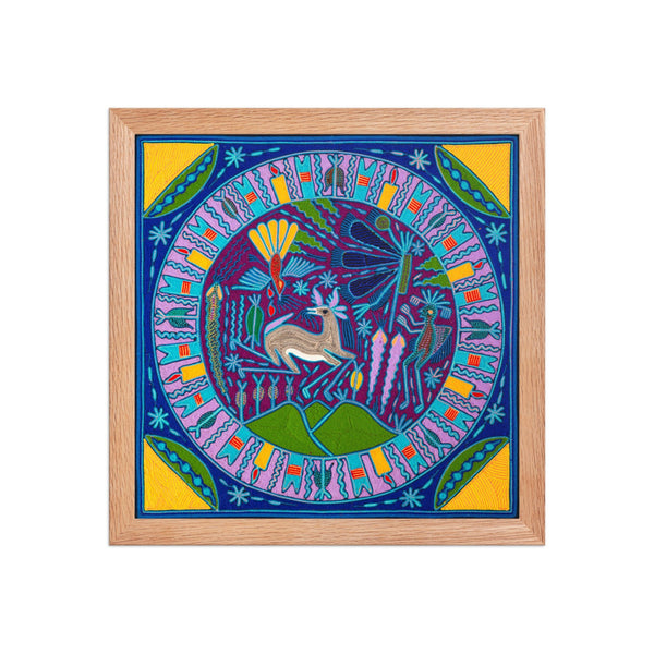 Huichol Yarn Painting Print • L - 165 - Huichol Arts
