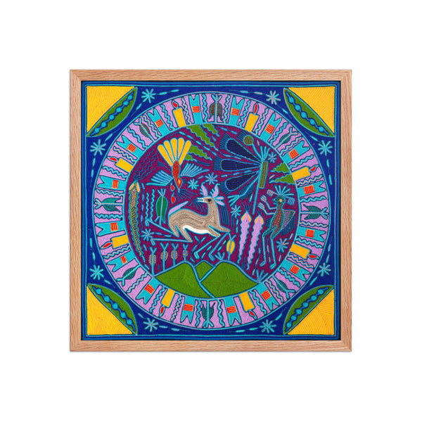 Huichol Yarn Painting Print • L - 165 - Huichol Arts