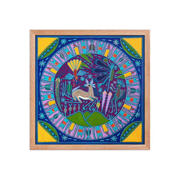 Huichol Yarn Painting Print • L - 165 - Huichol Arts