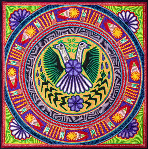 Huichol Yarn Painting Print • L - 166 - Huichol Arts