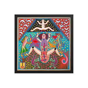 Huichol Yarn Painting Print • L - 167 - Huichol Arts