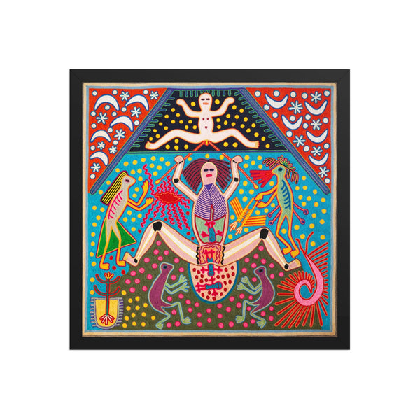 Huichol Yarn Painting Print • L - 167 - Huichol Arts