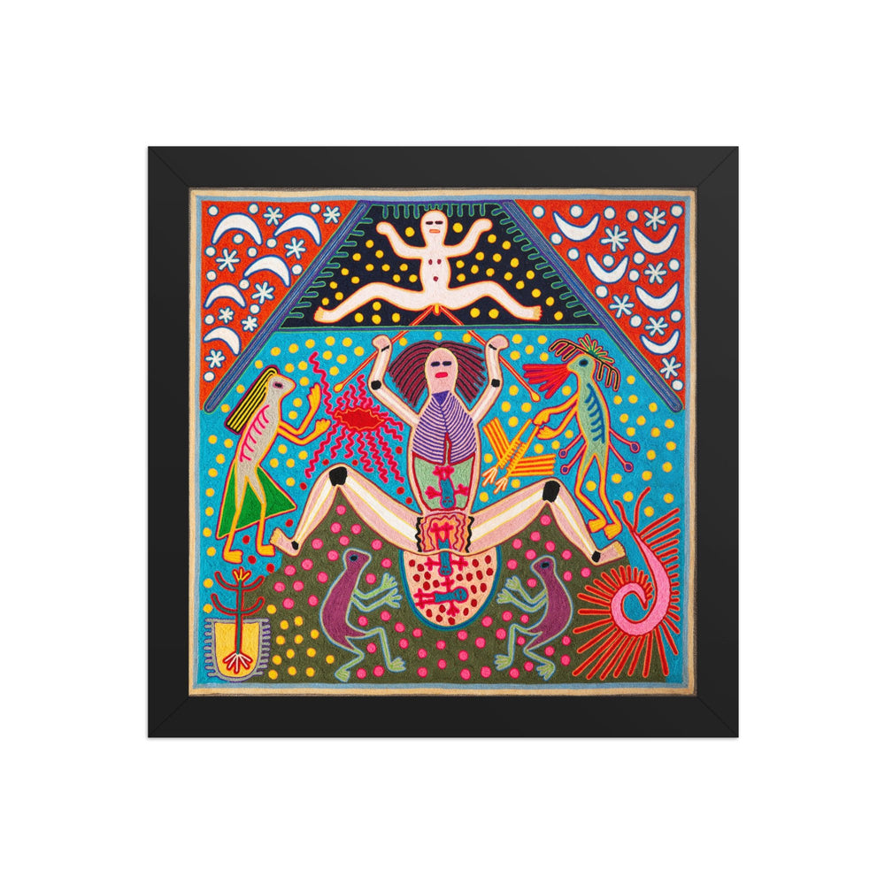 Huichol Yarn Painting Print • L - 167 - Huichol Arts