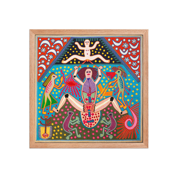 Huichol Yarn Painting Print • L - 167 - Huichol Arts