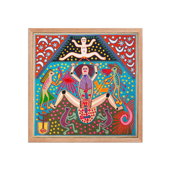 Huichol Yarn Painting Print • L - 167 - Huichol Arts
